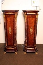 Pair of Exquisite Empire Marble Topped Pedestals | Ref. no. 01440 pairA | Regent Antiques